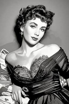 Elegante Frau in Schwarz-Weiß