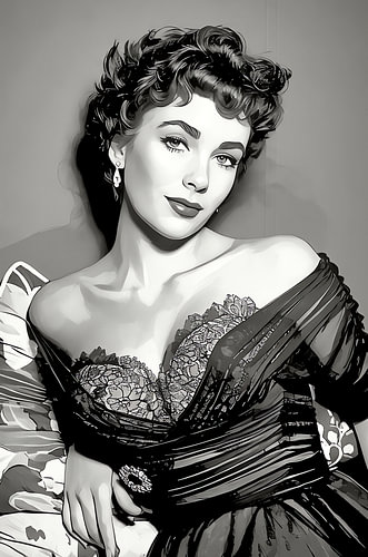 Elegant Woman in Monochrome