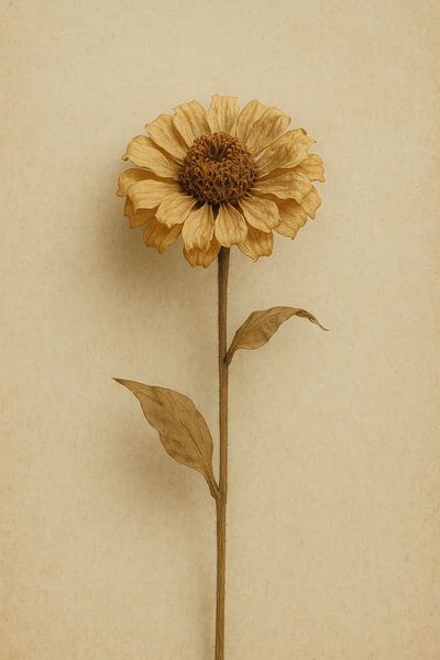 Tournesol séché dans les tons de terre par But First Framing