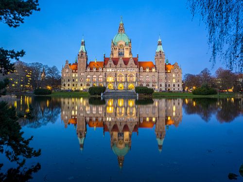 Hanover - New Town Hall by night