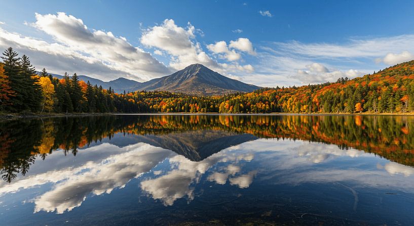 Herfstspiegel bij het bergmeer van ButterflyPix