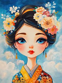 Yeux de fille sur Peintures accrocheuses