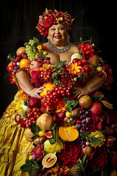 Frau mit Obst von Egon Zitter