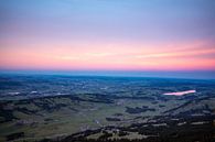 Sunset from the Grünten onto the Oberallgäu by Leo Schindzielorz thumbnail