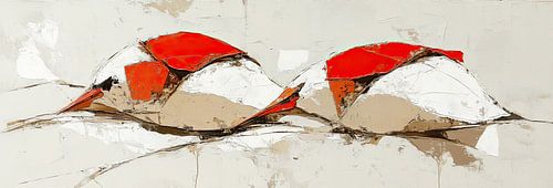 Abstraction rouge sur Zen et Plus