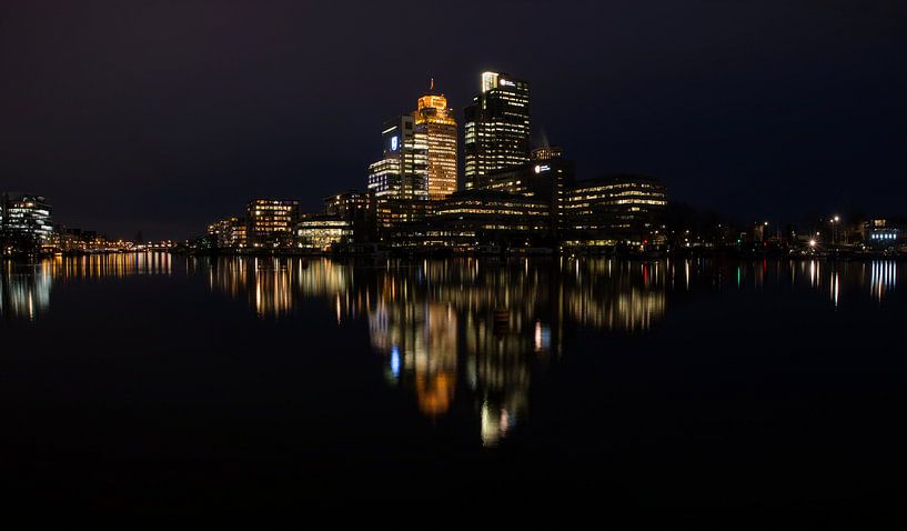 Night Amsterdam at the Amstel by FotoBob