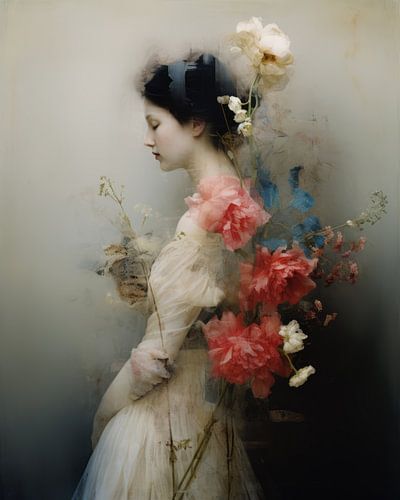 Botanical portrait with a weathered look by Carla Van Iersel