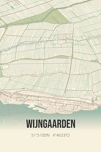 Alte Landkarte von Wijngaarden (Südholland) von Rezona