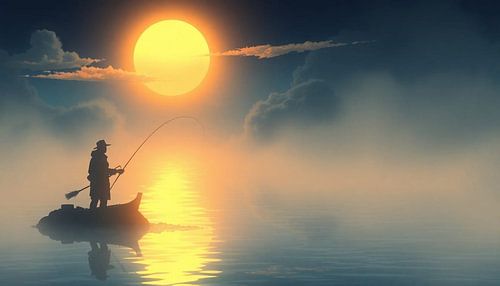Fisherman in boat