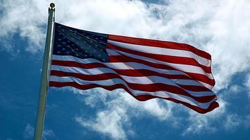 Wapperende Amerikaanse vlag van Bart van Wijk Grobben
