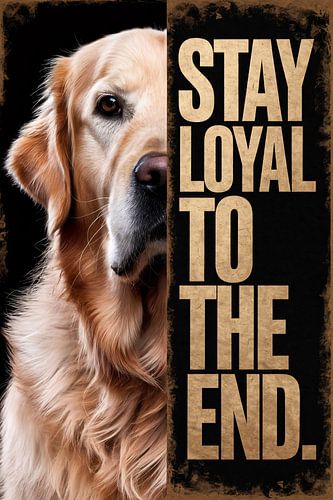 Golden retriever loyaal kunstwerk