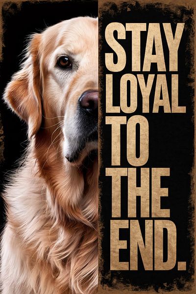 Golden retriever loyal artwork by Art & Soul Creations