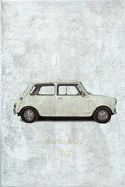 Weißer 1965er Austin Mini