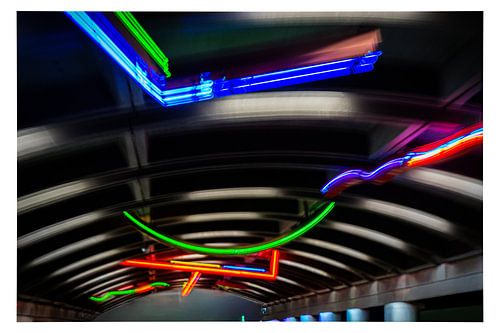 Neon Lights New Jersey Subway