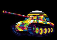 Panzer V Panther D in Pop Art Illustratie van Lintang Wicaksono thumbnail