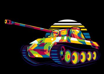 Panzer V Panther D in Pop Art Illustratie van Lintang Wicaksono