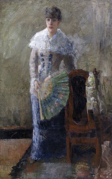 James Ensor. Lady with fan by 1000 Schilderijen