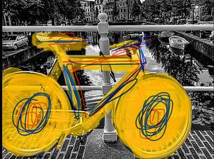 Yellow unstealable bike