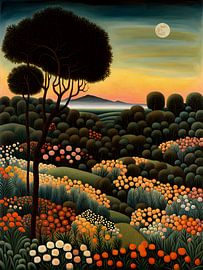 Evening Flowerfields by Artclaud