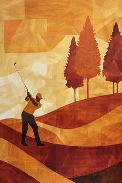 Golf - Golfer van Poster Art Shop