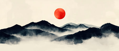 Red sunrise over Bergen