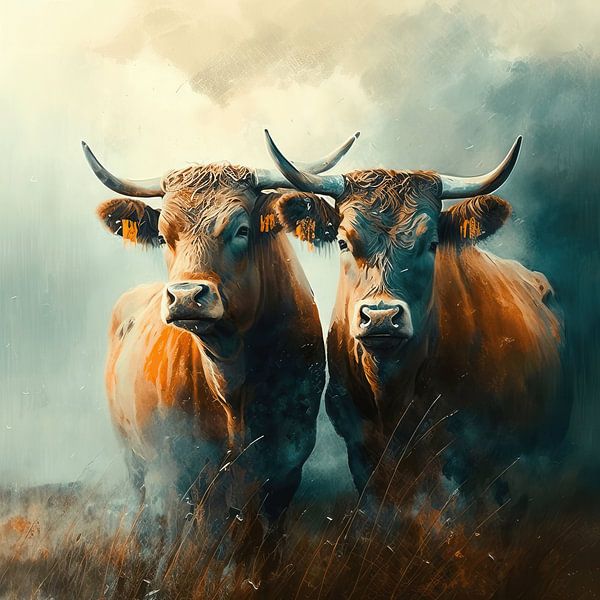 Painting Highlander Cow No. 09 by ARTEO Paintings