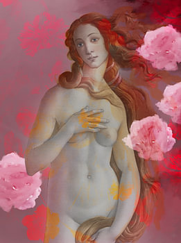 La naissance de Vénus, d'après l'œuvre de Sandro Botticelli