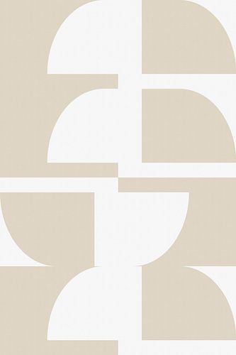 Formes géométriques modernes abstraites et minimalistes en beige et blanc 14
