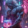NEON TREASURE KEEPER - Der Wächter mit dem Schatz der Cyberpunk City von INFERAURUM