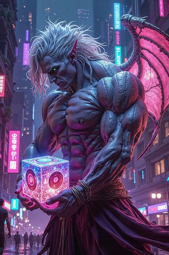 NEON TREASURE KEEPER - De wachter met de schat van de cyberpunkstad