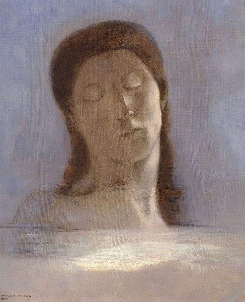 Closed eyes, Odilon Redon by Meesterlijcke Meesters