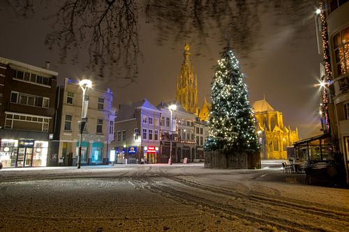 Breda: Sneeuw tijdens kerstmis