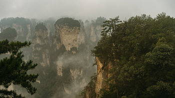 Mystiek berglandschap in Zhangjiajie National Forest Park, Hunan, China.