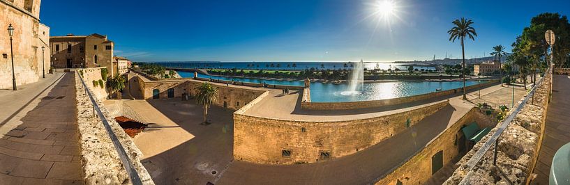 Prachtig panoramisch kustzicht van Palma de Majorca, Spanje van Alex Winter