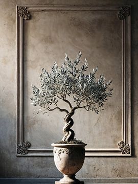Italiaanse olijfboom in pot in een oude Italiaanse villa van Colors of Spring