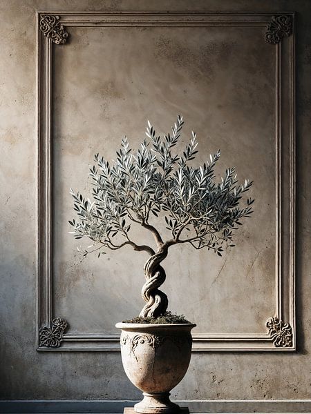 Italiaanse olijfboom in pot in een oude Italiaanse villa van Colors of Spring