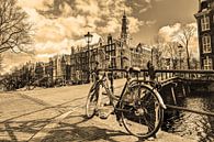 Zuiderkerk Amsterdam Winter Sepia van Hendrik-Jan Kornelis thumbnail