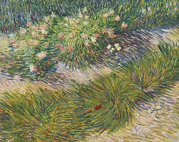 Tuinhoek met vlinders, Van Gogh - 1887