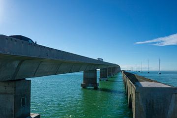 USA, Florida, Giant concrete bridge through the ocean called overseas highway by adventure-photos