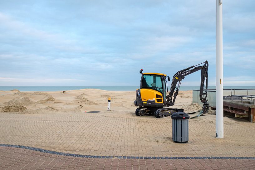 Graafmachine op dijk van Johan Vanbockryck