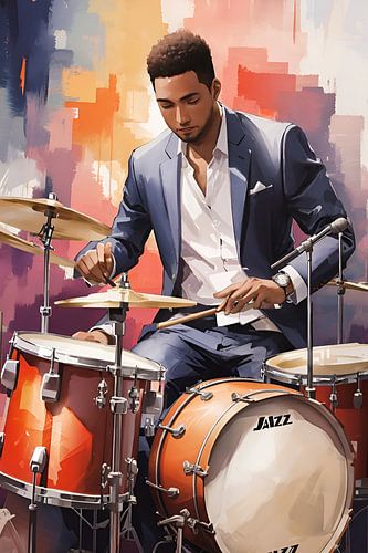 De jazz drummer
