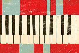 Abstrakte Klavierkunst mit bunten Tasten von Imperial Art House