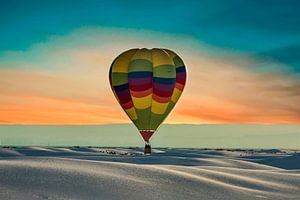 Heißluftballon über White Sands, New Mexico USA