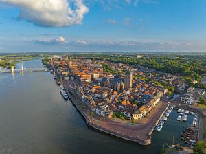 Kampen van boven tijdens een zomerse zonsondergang van Sjoerd van der Wal Fotografie