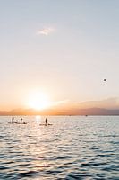 Lago di Garda | Sunset SUP at lake in Italy | Summer vibe travel photo wall art print