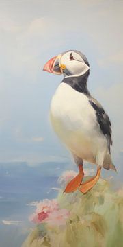 Puffin on a rock by Whale & Sons