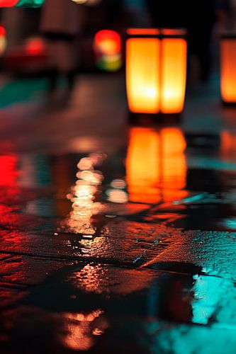 Reflets nocturnes de la lumière