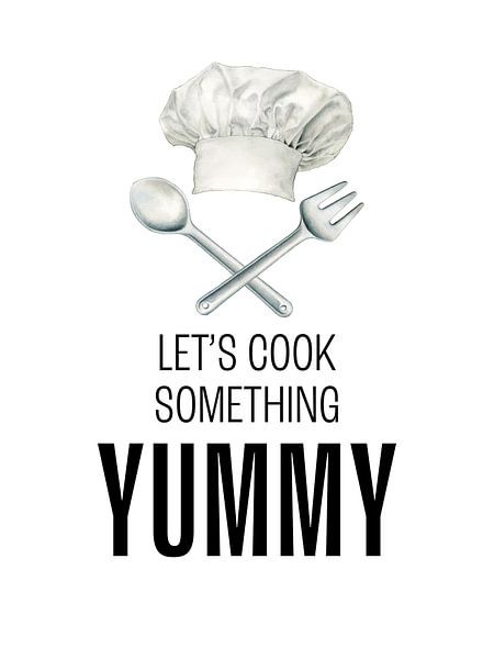 Affiche de la cuisine : cuisinons quelque chose de délicieux ! par Marian Nieuwenhuis