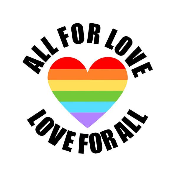 Alles für die Liebe Liebe für alle Text Kunst Stolz von Art Kingdom