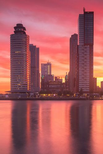 Rotterdam skies on fire